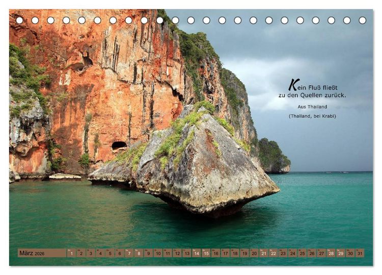 Produktbild: Lebensweisheiten aus aller Welt (Tischkalender 2026 DIN A5 quer), CALVENDO Monatskalender