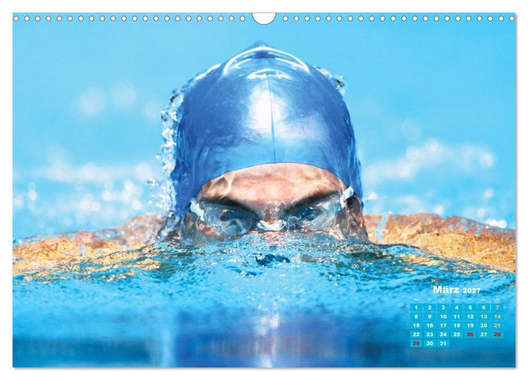 Produktbild: Schwimmen: Sport auf blauen Bahnen (Wandkalender 2027 DIN A3 quer), CALVENDO Monatskalender