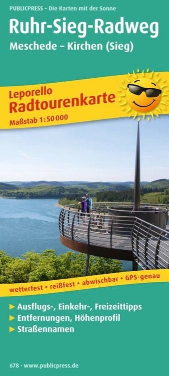 Produktbild: Ruhr-Sieg-Radweg Radtourenkarte