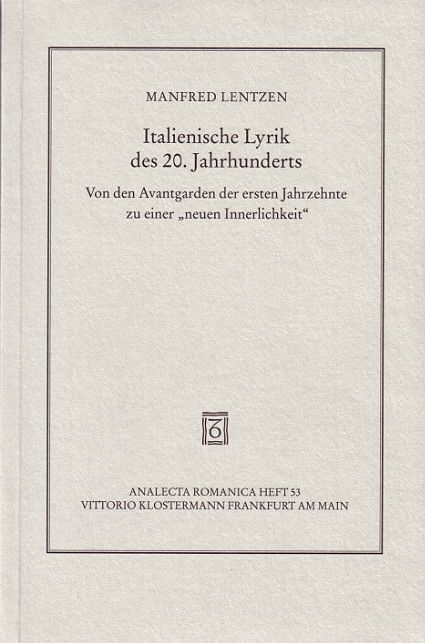 Produktbild: Italienische Lyrik des 20. Jahrhunderts