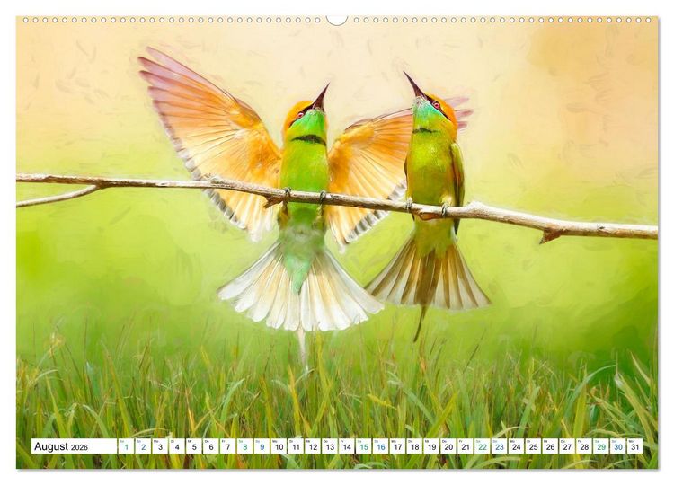 Produktbild: Farbenfestival der Tiere - Artwork (Wandkalender 2026 DIN A2 quer), CALVENDO Monatskalender