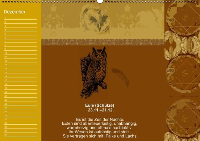 Produktbild: Indianisches Horoskop / Geburtstagskalender (Wandkalender immerw&auml;hrend DIN A2 quer)