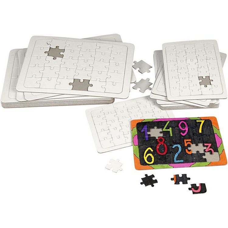 Produktbild: Creativ Company Puzzle, Gr&ouml;&szlig;e 21x30 cm, Wei&szlig;, 10 Stk