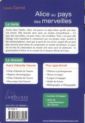 Produktbild: Alice au pays des merveilles : conte