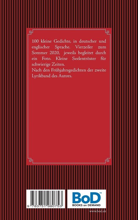 Produktbild: Gedichte eines Sommers