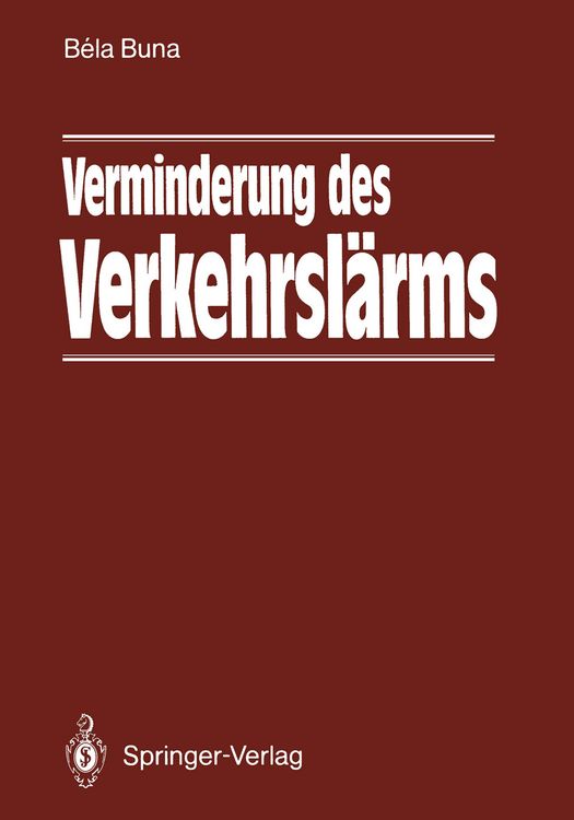 Produktbild: Verminderung des Verkehrsl&auml;rms