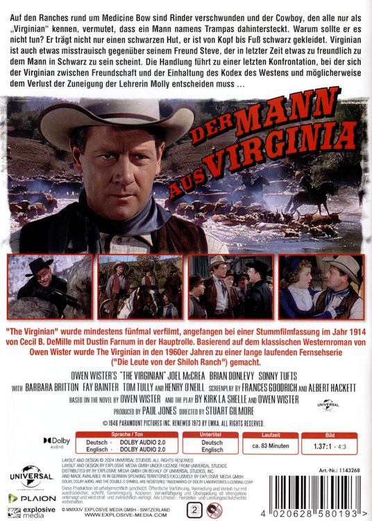 Produktbild: Der Mann aus Virginia (1946)