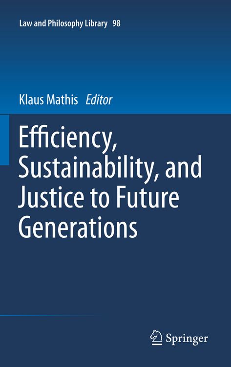 Produktbild: Efficiency, Sustainability, and Justice to Future Generations