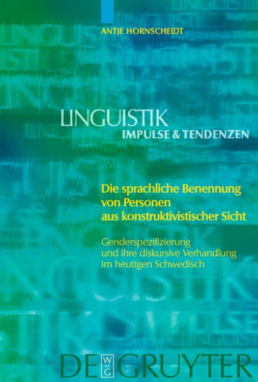 Bild vom Artikel Die sprachliche Benennung von Personen aus konstruktivistischer Sicht vom Autor Antje Hornscheidt