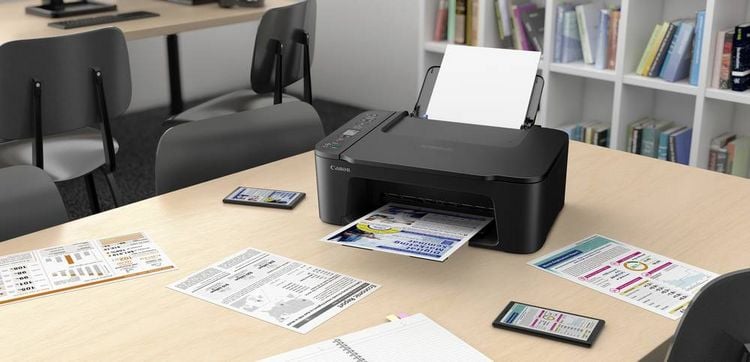 Produktbild: Canon PIXMA TS3750I EUR BK Multifunktionsdrucker Tintenstrahl Farbe A4 Drucker, Scanner, Kopierer Duplex, USB, WLAN