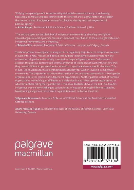 Produktbild: Indigenous Women&rsquo;s Movements in Latin America