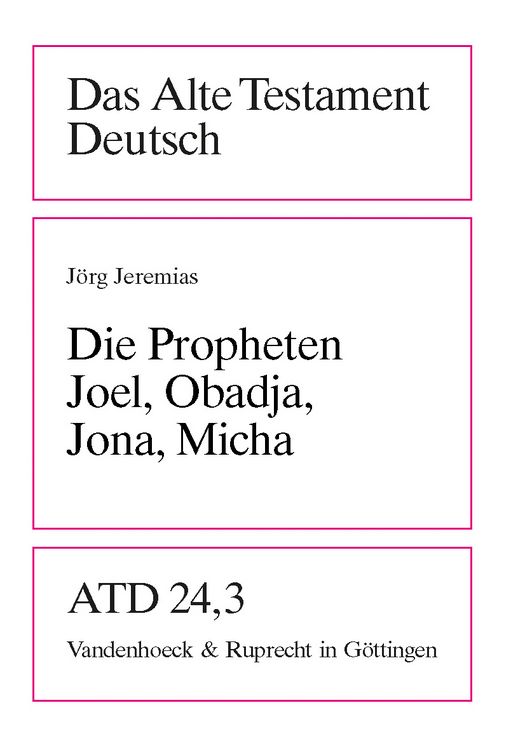 Produktbild: Die Propheten Joel, Obadja, Jona, Micha