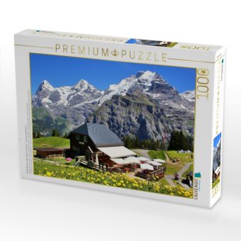Produktbild: CALVENDO Puzzle Allmendhubel - Eiger-M&ouml;nch-Jungfrau - swissmountainview.ch | 1000 Teile Lege-Gr&ouml;&szlig;e 64x48cm Foto-Puzzle f&uuml;r gl&uuml;ckliche Stunden