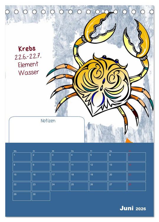 Produktbild: Sternzeichen &bull; Geburtstagskalender / Planer (Tischkalender 2026 DIN A5 hoch), CALVENDO Monatskalender