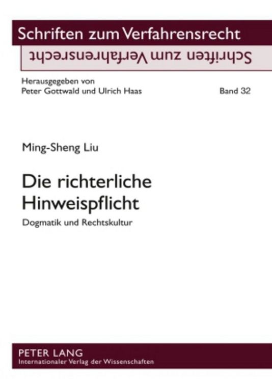 Produktbild: Die richterliche Hinweispflicht