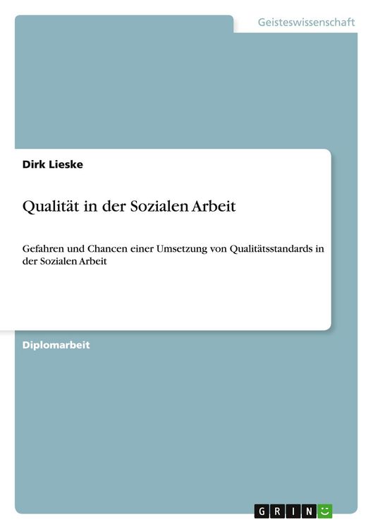 Produktbild: Qualit&auml;t in der Sozialen Arbeit