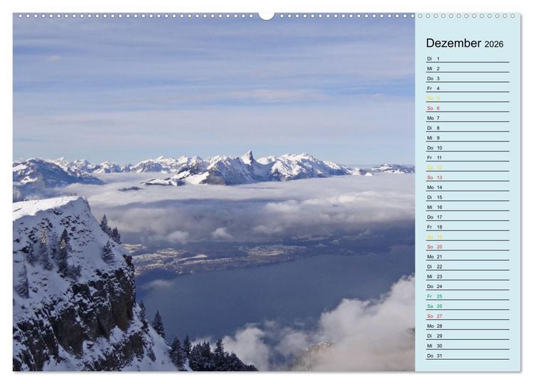Produktbild: Gr&uuml;ezi . Landschaften in der Schweiz Planer (Wandkalender 2026 DIN A2 quer), CALVENDO Monatskalender