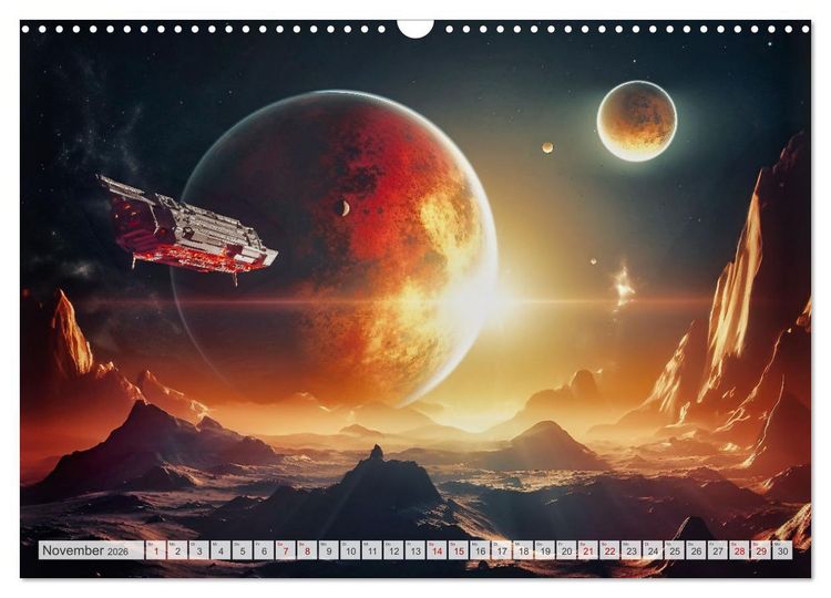 Produktbild: Extraterrestrisch - Auf fremden Planeten (Wandkalender 2026 DIN A3 quer), CALVENDO Monatskalender