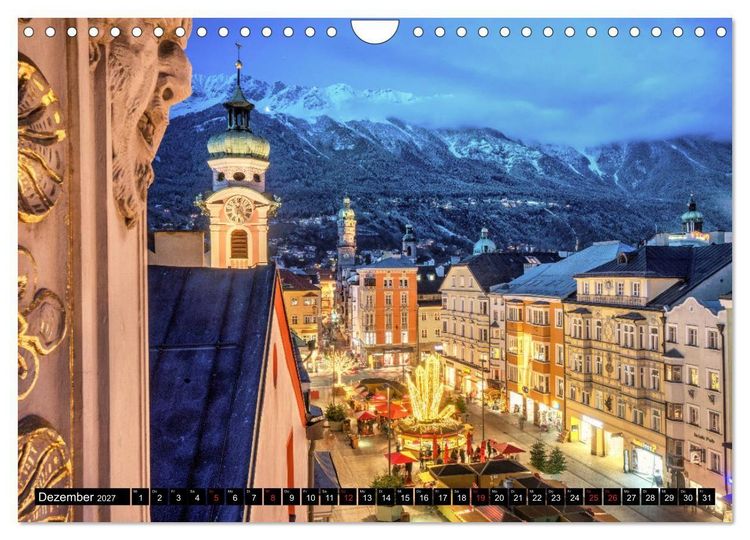 Produktbild: Innsbruck - Hauptstadt der Alpen (Wandkalender 2027 DIN A4 quer), CALVENDO Monatskalender