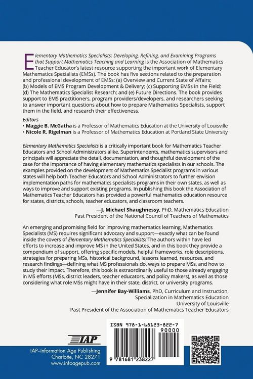 Produktbild: Elementary Mathematics Specialists