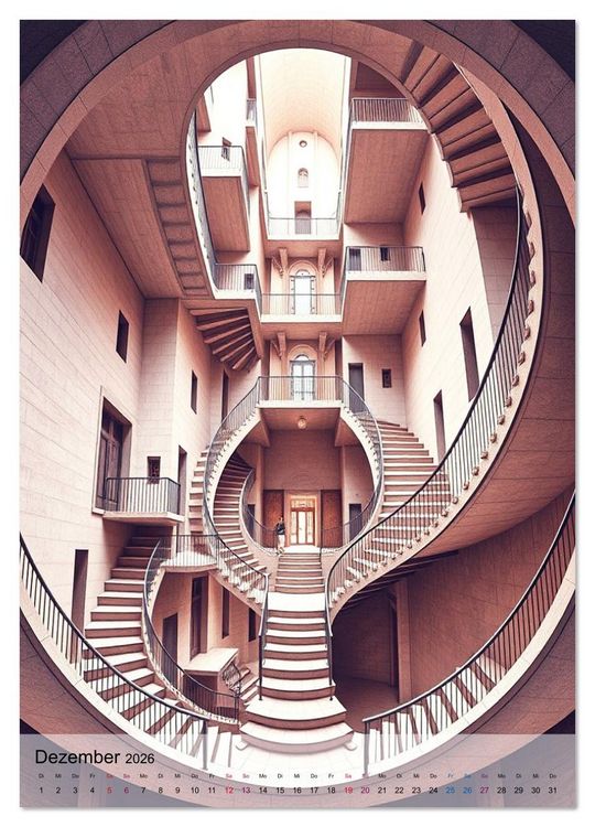 Produktbild: Architekturen des Unm&ouml;glichen - Zwischen Realit&auml;t und Illusion (Wandkalender 2026 DIN A3 hoch), CALVENDO Monatskalender