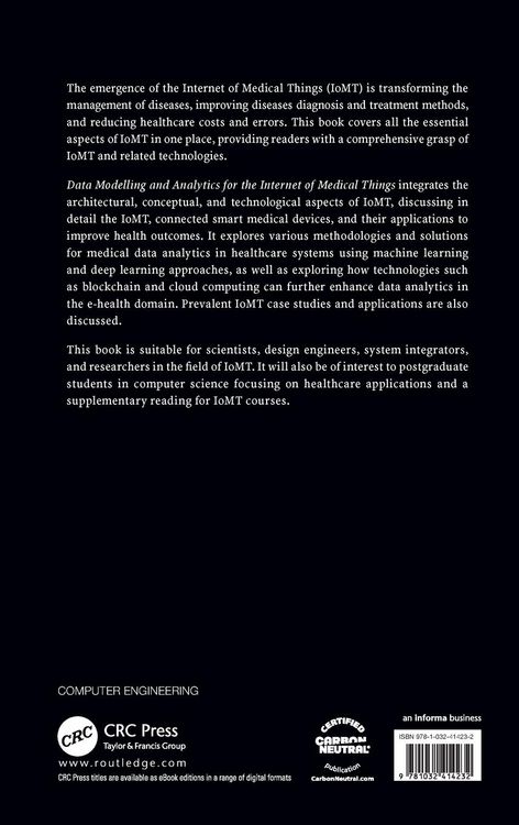 Produktbild: Data Modelling and Analytics for the Internet of Medical Things