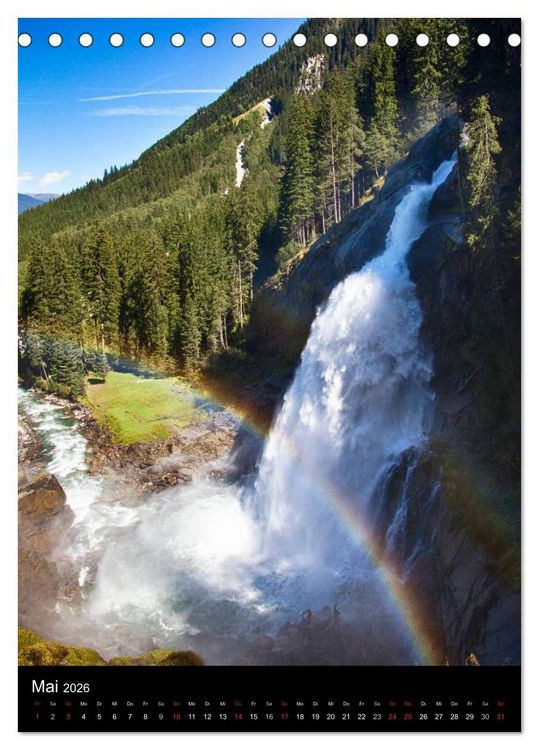 Produktbild: Naturblicke - Wasserf&auml;lle der Welt (Tischkalender 2026 DIN A5 hoch), CALVENDO Monatskalender