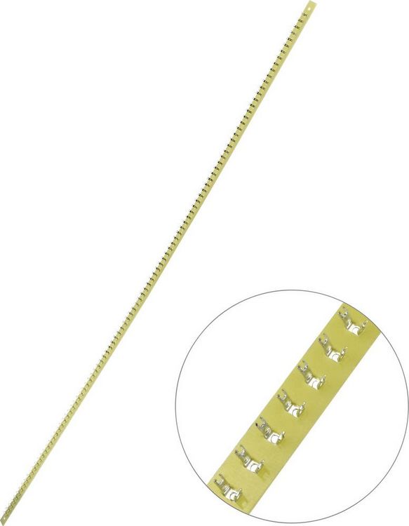 Produktbild: TRU COMPONENTS L&ouml;tleiste einreihig Polzahl Gesamt 100 Epoxyd (L x B x H) 620 x 9 x 1.5 mm 1 St.