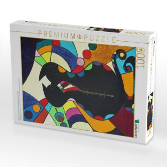 Produktbild: CALVENDO Puzzle Zip-K&auml;tz, Petra Kolossa, Acryl auf Leinwand, 70x50, 2015 | 1000 Teile Lege-Gr&ouml;&szlig;e 64x48cm Foto-Puzzle f&uuml;r gl&uuml;ckliche Stunden