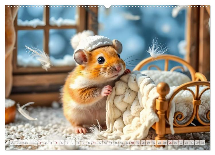 Produktbild: Es war einmal ein Hamster... M&auml;rchenhafte Abenteuer auf vier Pf&ouml;tchen (Wandkalender 2026 DIN A2 quer), CALVENDO Monatskalender