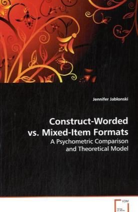 Produktbild: Jablonski Jennifer: Construct-Worded vs. Mixed-Item Formats