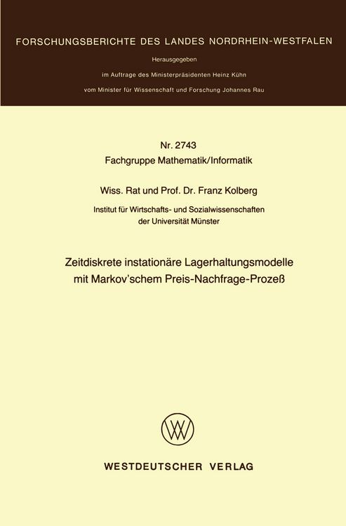 Produktbild: Zeitdiskrete instation&auml;re Lagerhaltungsmodelle mit Markov&rsquo;schem Preis-Nachfrage-Proze&szlig;