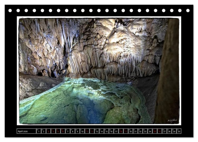 Produktbild: Tropfstein Dechenh&ouml;hle (Tischkalender 2026 DIN A5 quer), CALVENDO Monatskalender