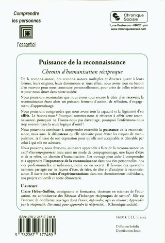 Produktbild: Puissance de la reconnaissance : chemin d'humanisation r&eacute;ciproque