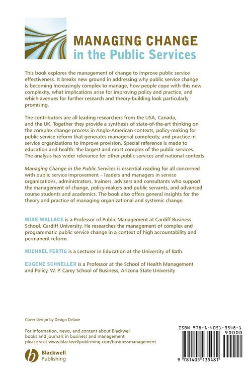 Produktbild: Managing Change in the Public Services