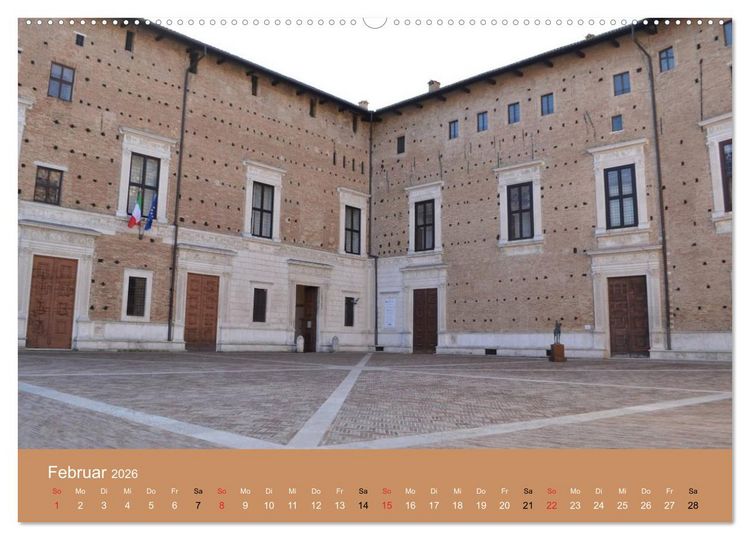 Produktbild: Urbino - Ein Spaziergang durch die Renaissance-Stadt in den Marken (Wandkalender 2026 DIN A2 quer), CALVENDO Monatskalender
