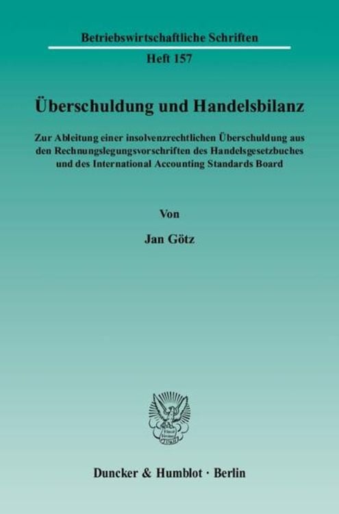 Produktbild: Überschuldung und Handelsbilanz.