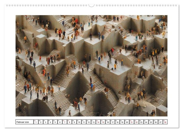 Produktbild: Im Bann der Labyrinthe - Die Kunst sich zu verlieren (Wandkalender 2026 DIN A2 quer), CALVENDO Monatskalender