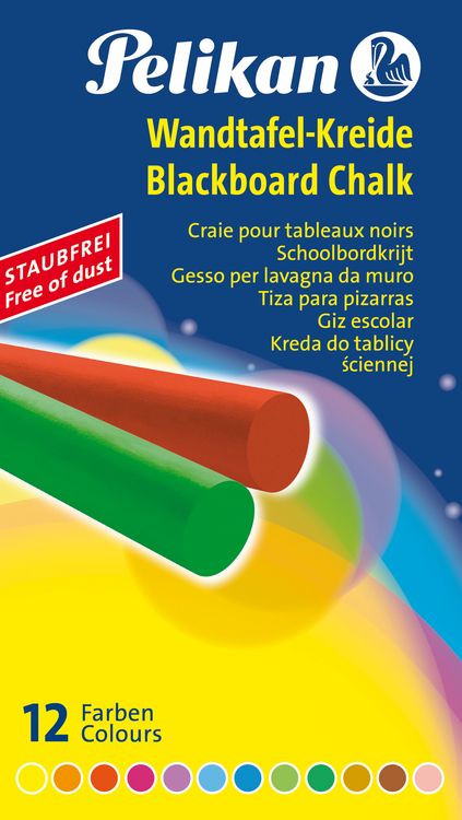 Produktbild: Pelikan Wandtafelkreide 745/12 farbig sortiert