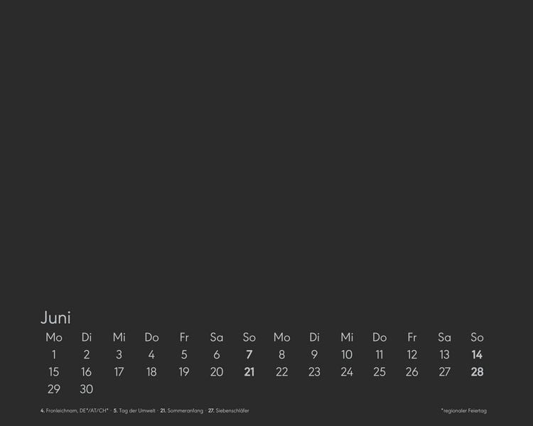 Produktbild: Kreativ-Kalender Tischaufsteller quer schwarz 2026 - Kreativ-Kalender - DIY-Kalender - Kalender zum Basteln - Tischkalender - 20x16