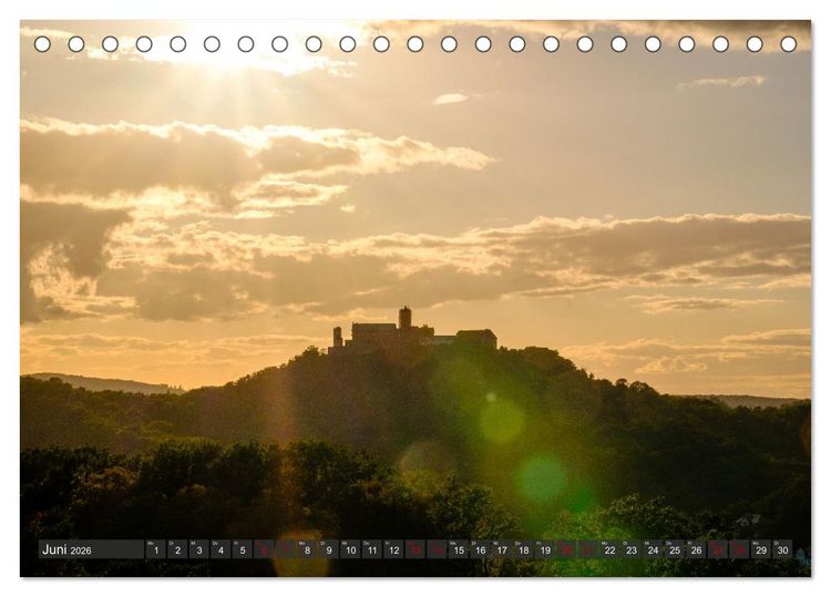 Produktbild: Ein Blick auf die Wartburgstadt Eisenach (Tischkalender 2026 DIN A5 quer), CALVENDO Monatskalender