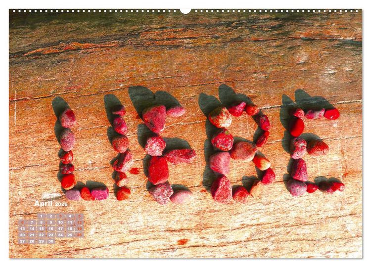Produktbild: F&uuml;r Dich! - Eine Liebeserkl&auml;rung auf steinisch (hochwertiger Premium Wandkalender 2026 DIN A2 quer), Kunstdruck in Hochglanz