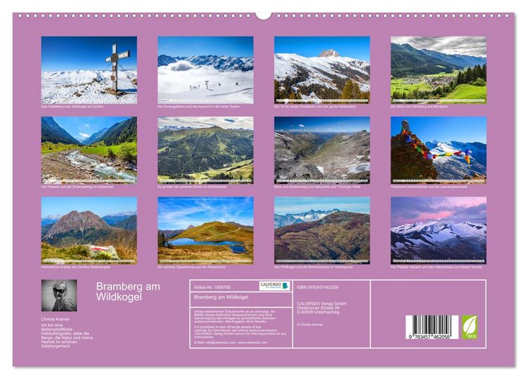 Produktbild: Bramberg am Wildkogel (hochwertiger Premium Wandkalender 2026 DIN A2 quer), Kunstdruck in Hochglanz