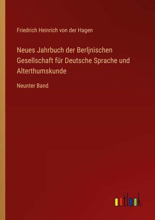 Produktbild: Neues Jahrbuch der Berljnischen Gesellschaft f&uuml;r Deutsche Sprache und Alterthumskunde