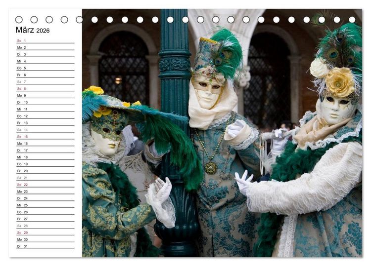 Produktbild: Carnevale di Venezia 2026 (Tischkalender 2026 DIN A5 quer), CALVENDO Monatskalender