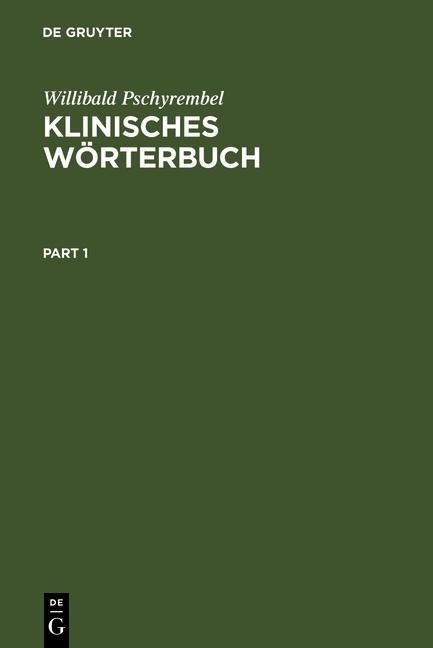 Produktbild: Klinisches W&ouml;rterbuch