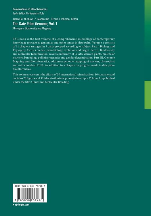 Produktbild: The Date Palm Genome, Vol. 1