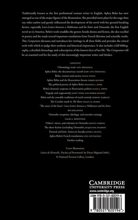 Produktbild: The Cambridge Companion to Aphra Behn