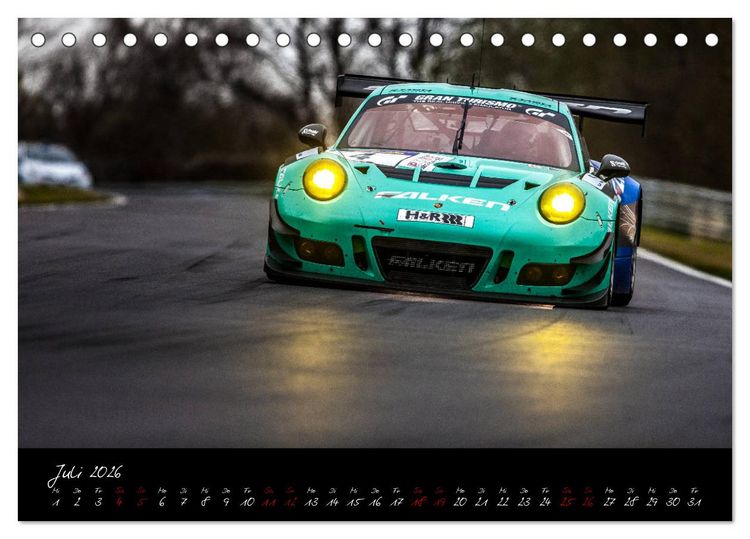 Produktbild: Emotions on Track - Langstreckenmeisterschaft am N&uuml;rburgring - GT3 (Tischkalender 2026 DIN A5 quer), CALVENDO Monatskalender