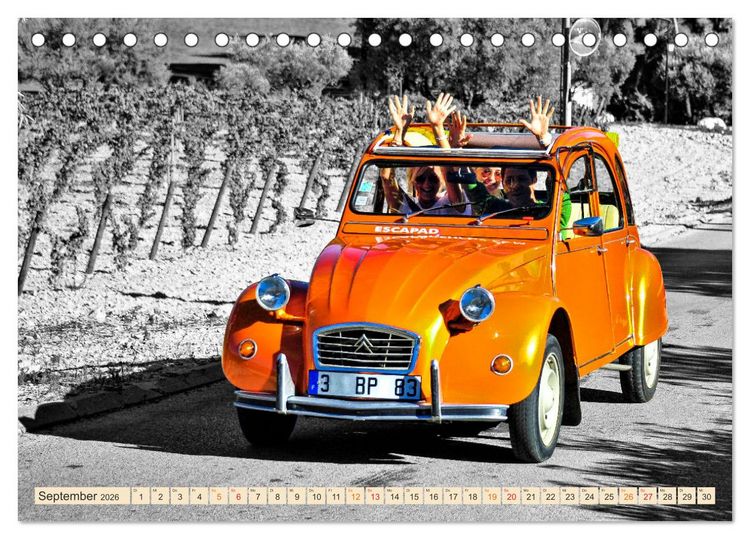 Produktbild: Citro&euml;n 2CV - Entenparade (Tischkalender 2026 DIN A5 quer), CALVENDO Monatskalender